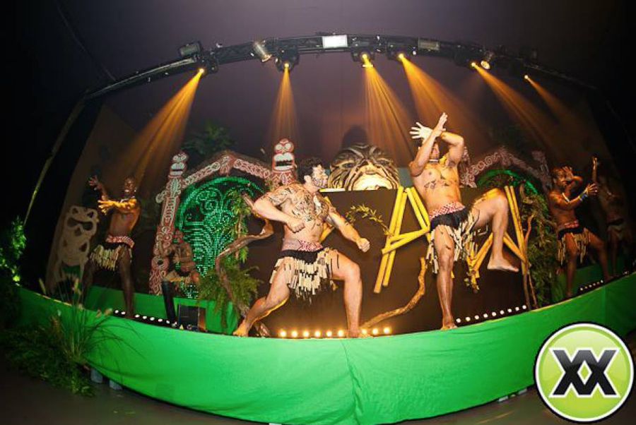 hawaii feest mannelijke dansers